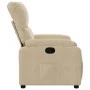 Cream-colored microfiber fabric reclining armchair by , Armchairs - Ref: Foro24-373453, Price: 214,29 €, Discount: %