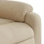 Cream-colored microfiber fabric reclining armchair by , Armchairs - Ref: Foro24-373453, Price: 214,29 €, Discount: %