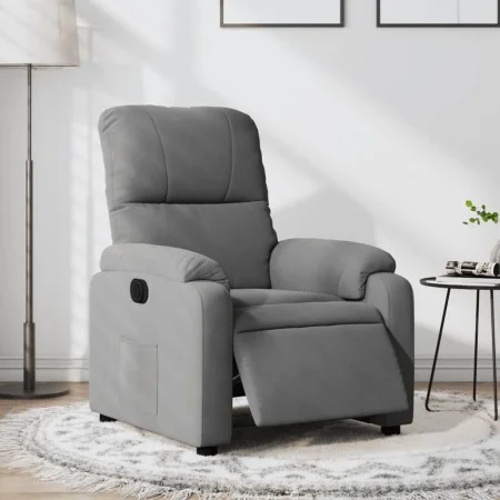 Sillón reclinable eléctrico tela de microfibra gris oscuro de , Sillones - Ref: Foro24-3204917, Precio: 277,91 €, Descuento: %
