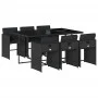 7-piece garden dining set with black synthetic rattan cushions by , Garden sets - Ref: Foro24-3211087, Price: 449,08 €, Disco...