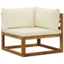 Modular corner sofas 2 units with cream white fabric cushions by vidaXL, Modular outdoor sofas - Ref: Foro24-311853, Price: 2...