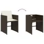 Garden dining set 9 pieces with brown synthetic rattan cushions by , Garden sets - Ref: Foro24-3211137, Price: 390,32 €, Disc...