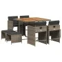 Set comedor jardín 9 pzas y cojines ratán sintético gris de , Conjuntos de jardín - Ref: Foro24-3211142, Precio: 431,89 €, De...