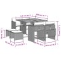 Garden dining set 9 pieces and gray synthetic rattan cushions by , Garden sets - Ref: Foro24-3211142, Price: 354,77 €, Discou...