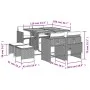 Garden dining set 9 pieces and gray synthetic rattan cushions by , Garden sets - Ref: Foro24-3211142, Price: 431,93 €, Discou...