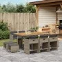 11-piece garden dining set with gray synthetic rattan cushions by , Garden sets - Ref: Foro24-3211154, Price: 598,27 €, Disco...