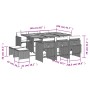 11-piece garden dining set with gray synthetic rattan cushions by , Garden sets - Ref: Foro24-3211154, Price: 534,59 €, Disco...