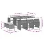 11-piece garden dining set with gray synthetic rattan cushions by , Garden sets - Ref: Foro24-3211154, Price: 598,27 €, Disco...