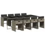 Garden dining set 9 pieces and gray synthetic rattan cushions by , Garden sets - Ref: Foro24-3211100, Price: 672,47 €, Discou...