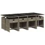 Garden dining set 9 pieces and gray synthetic rattan cushions by , Garden sets - Ref: Foro24-3211100, Price: 672,47 €, Discou...