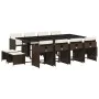 Garden furniture set 13 pieces and brown synthetic rattan cushions by , Garden sets - Ref: Foro24-3211161, Price: 740,14 €, D...