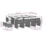 Garden furniture set 13 pieces and brown synthetic rattan cushions by , Garden sets - Ref: Foro24-3211161, Price: 740,14 €, D...