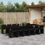 Garden dining set with 13-piece black synthetic rattan cushions by , Garden sets - Ref: Foro24-3211123, Price: 920,28 €, Disc...