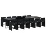 Set comedor de jardín con cojines 13 pzas ratán sintético negro de , Conjuntos de jardín - Ref: Foro24-3211123, Precio: 803,7...