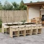 Garden dining set 11 pieces with beige synthetic rattan cushions by , Garden sets - Ref: Foro24-3211114, Price: 811,26 €, Dis...