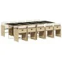 Set comedor de jardín 11 pzas con cojines ratán sintético beige de , Conjuntos de jardín - Ref: Foro24-3211114, Precio: 811,1...