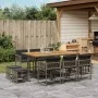 Garten-Essgruppe 11-teilig mit grauen Polstern aus synthetischem Rattan von , Gartensets - Ref: Foro24-3211514, Preis: 570,33...