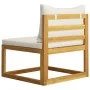 2-piece garden sofa set with solid acacia wood cushion by vidaXL, Modular outdoor sofas - Ref: Foro24-311859, Price: 125,27 €...