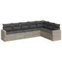Set de sofás de jardín 7 pzas con cojines ratán PE gris claro de , Conjuntos de jardín - Ref: Foro24-3219042, Precio: 493,98 ...