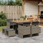 Garten-Essgruppe, 9-teilig, mit grauen Polstern aus synthetischem Rattan. von , Gartensets - Ref: Foro24-3210602, Preis: 490,...
