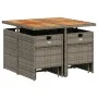 Garden dining set 9 pieces and gray synthetic rattan cushions by , Garden sets - Ref: Foro24-3210602, Price: 473,29 €, Discou...
