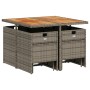 Garten-Essgruppe, 9-teilig, mit grauen Polstern aus synthetischem Rattan. von , Gartensets - Ref: Foro24-3210602, Preis: 490,...