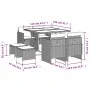 Garden dining set 9 pieces and gray synthetic rattan cushions by , Garden sets - Ref: Foro24-3210602, Price: 473,29 €, Discou...
