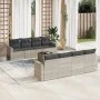 Gartenmöbel-Set 9-teilig mit Kissen aus hellem grauem Kunst-Rattan. von , Gartensets - Ref: Foro24-3218742, Preis: 608,01 €, ...