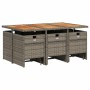 11-piece garden dining set with gray synthetic rattan cushions by , Garden sets - Ref: Foro24-3210614, Price: 605,10 €, Disco...