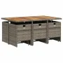 11-piece garden dining set with gray synthetic rattan cushions by , Garden sets - Ref: Foro24-3210614, Price: 657,32 €, Disco...
