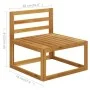 2-piece garden sofa set with solid acacia wood cushion by vidaXL, Modular outdoor sofas - Ref: Foro24-311859, Price: 125,27 €...