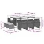 11-piece garden dining set with gray synthetic rattan cushions by , Garden sets - Ref: Foro24-3210614, Price: 657,32 €, Disco...