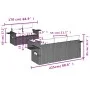 Gartensofagarnitur 6-teilig mit grauen Polstern aus synthetischem Rattan von , Gartensets - Ref: Foro24-3252239, Preis: 438,9...