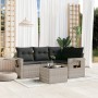 Garden sofa set and cushions 5 pieces light gray synthetic rattan by , Garden sets - Ref: Foro24-3252459, Price: 346,42 €, Di...