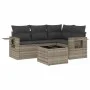 Garden sofa set and cushions 5 pieces light gray synthetic rattan by , Garden sets - Ref: Foro24-3252459, Price: 363,11 €, Di...