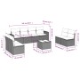 Gartenmöbel-Set 9-teilig mit Kissen aus hellem grauem Kunst-Rattan. von , Gartensets - Ref: Foro24-3218852, Preis: 543,24 €, ...