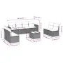 Set muebles jardín 9 pzas y cojines ratán sintético gris claro de , Conjuntos de jardín - Ref: Foro24-3218852, Precio: 562,90...