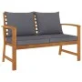 Banco de jardín 120 cm cojines gris oscuro madera acacia maciza von vidaXL, Gartenbänke - Ref: Foro24-311830, Preis: 186,73 €...