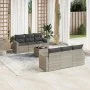 7-piece garden sofa set with light gray PE rattan cushions by , Garden sets - Ref: Foro24-3218702, Price: 478,07 €, Discount: %