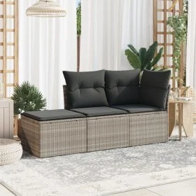 3-piece garden sofa set with gray synthetic rattan cushions by , Garden sets - Ref: Foro24-3217472, Price: 198,15 €, Discount: %