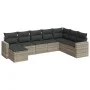 Garden sofa set 8 pieces and gray synthetic rattan cushions by , Garden sets - Ref: Foro24-3219352, Price: 542,38 €, Discount: %