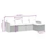 Garden sofa set and cushions 5 pieces light gray synthetic rattan by , Garden sets - Ref: Foro24-3263468, Price: 322,68 €, Di...