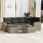 7-piece garden sofa set with light gray PE rattan cushions by , Garden sets - Ref: Foro24-3219262, Price: 464,05 €, Discount: %