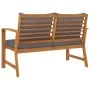 Banco de jardín 120 cm cojines gris oscuro madera acacia maciza von vidaXL, Gartenbänke - Ref: Foro24-311830, Preis: 186,73 €...
