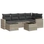 7-piece garden sofa set with light gray PE rattan cushions by , Garden sets - Ref: Foro24-3219262, Price: 464,05 €, Discount: %