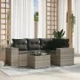 Garden sofa set and cushions 5 pieces light gray synthetic rattan by , Garden sets - Ref: Foro24-3254859, Price: 382,35 €, Di...