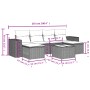 7-piece garden sofa set with light gray PE rattan cushions by , Garden sets - Ref: Foro24-3255269, Price: 441,61 €, Discount: %