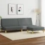 Sofá cama 2 plazas y almohadas taburete terciopelo gris oscuro de , Sofás - Ref: Foro24-3216216, Precio: 354,98 €, Descuento: %