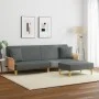 Sofá cama 2 plazas y almohadas taburete terciopelo gris oscuro de , Sofás - Ref: Foro24-3216216, Precio: 354,98 €, Descuento: %