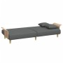 Sofá cama 2 plazas y almohadas taburete terciopelo gris oscuro de , Sofás - Ref: Foro24-3216216, Precio: 347,85 €, Descuento: %